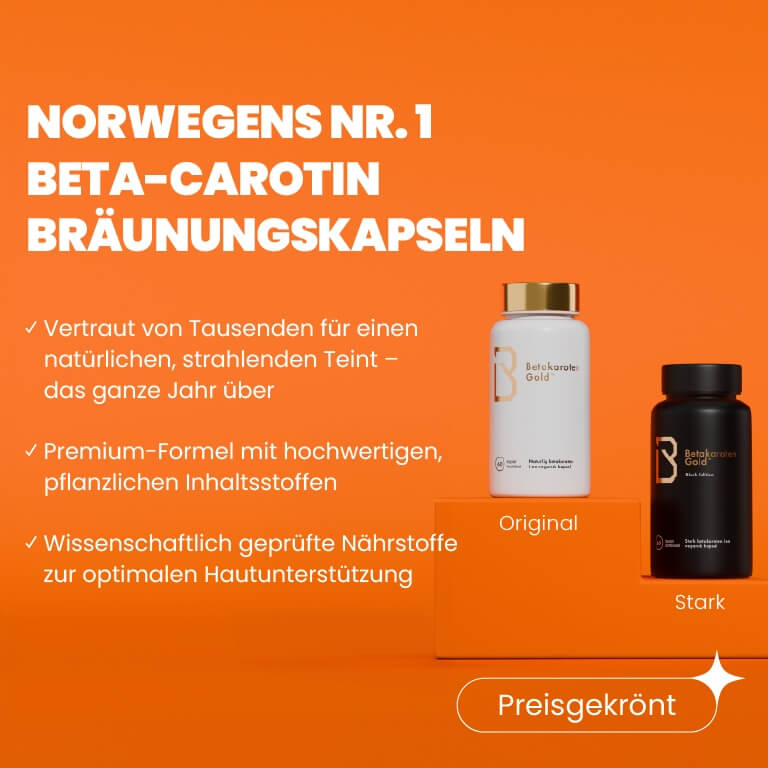 Täglicher Boost für eine langanhaltende Bräune mit Beta-Carotin, MCT-Kokosöl und bioverfügbarer Formel – für eine gleichmäßige, goldene Haut.